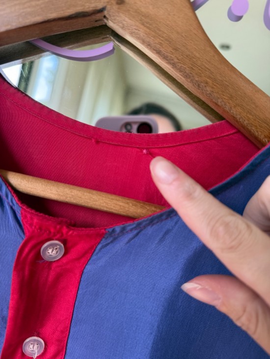 little stitched hole