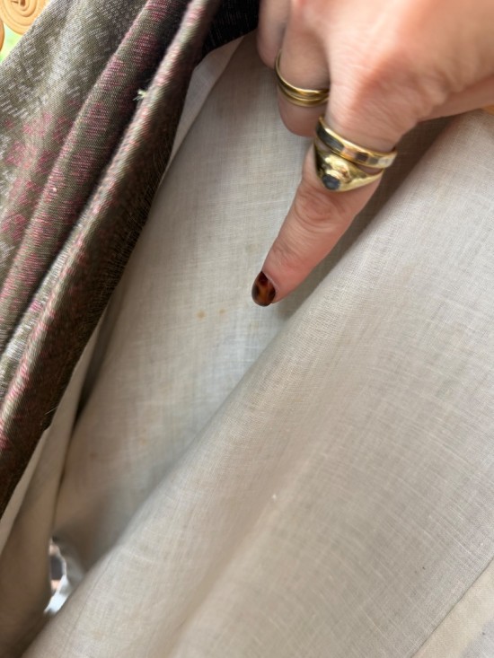 small stains in lining